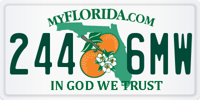 FL license plate 2446MW