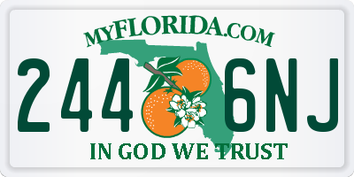 FL license plate 2446NJ