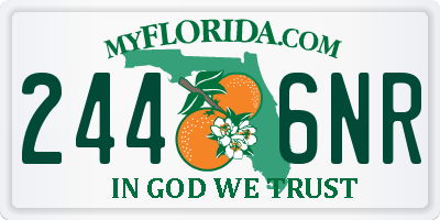 FL license plate 2446NR