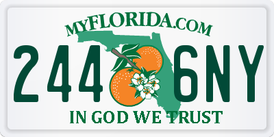 FL license plate 2446NY