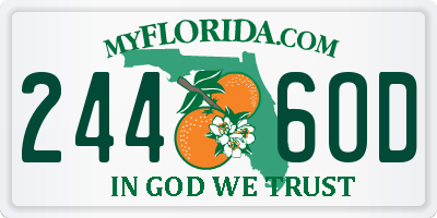 FL license plate 2446OD