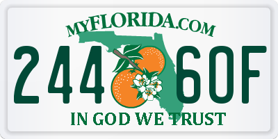 FL license plate 2446OF