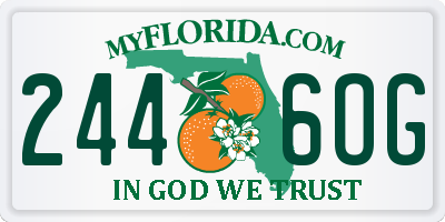 FL license plate 2446OG