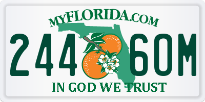 FL license plate 2446OM
