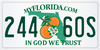 FL license plate 2446OS