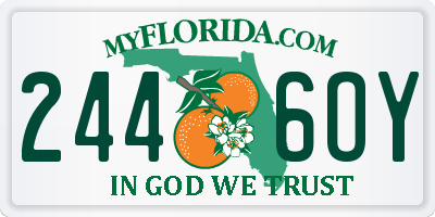 FL license plate 2446OY
