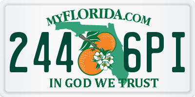 FL license plate 2446PI