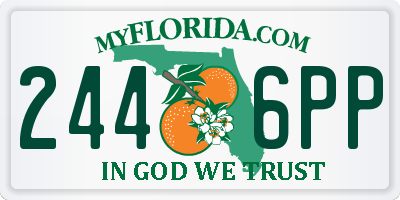 FL license plate 2446PP