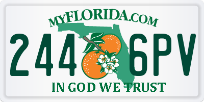 FL license plate 2446PV