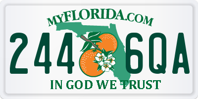 FL license plate 2446QA