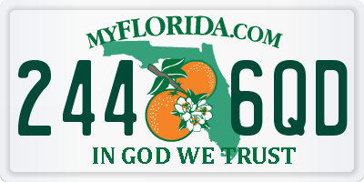 FL license plate 2446QD