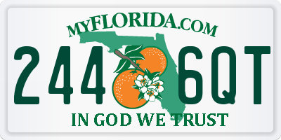 FL license plate 2446QT