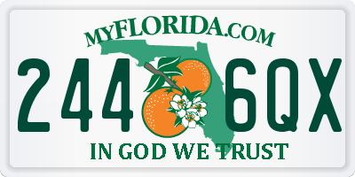 FL license plate 2446QX