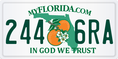 FL license plate 2446RA