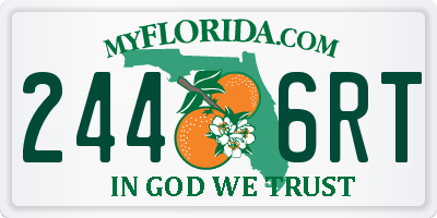 FL license plate 2446RT