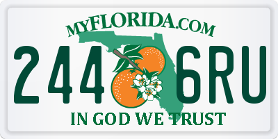 FL license plate 2446RU