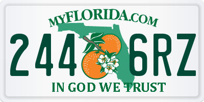 FL license plate 2446RZ