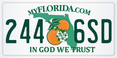 FL license plate 2446SD