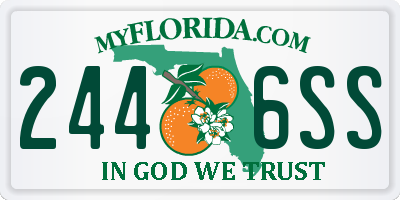 FL license plate 2446SS
