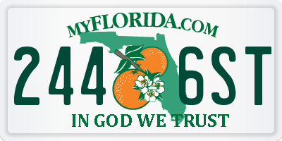 FL license plate 2446ST