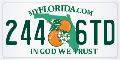 FL license plate 2446TD