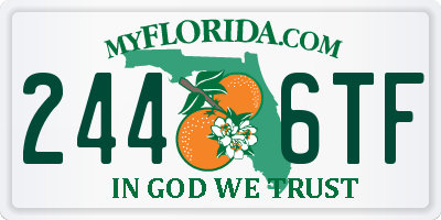FL license plate 2446TF
