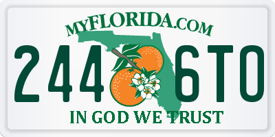 FL license plate 2446TO