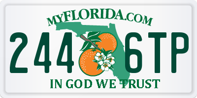 FL license plate 2446TP