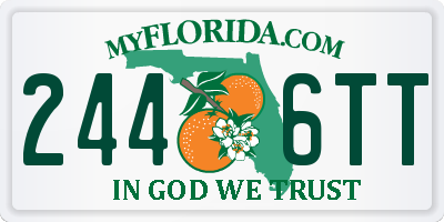 FL license plate 2446TT