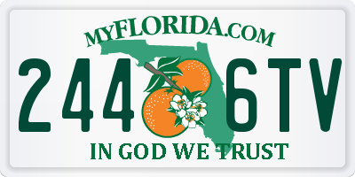 FL license plate 2446TV