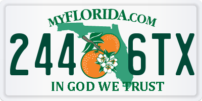 FL license plate 2446TX