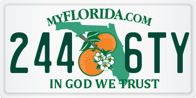 FL license plate 2446TY