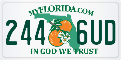 FL license plate 2446UD