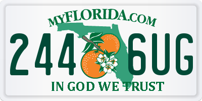 FL license plate 2446UG
