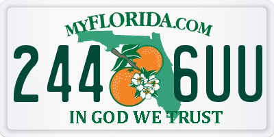 FL license plate 2446UU