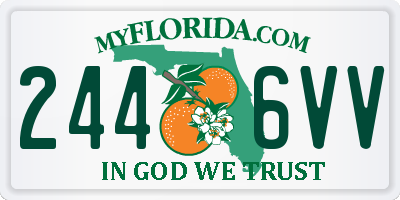 FL license plate 2446VV