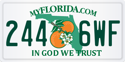 FL license plate 2446WF