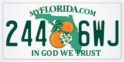 FL license plate 2446WJ