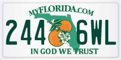 FL license plate 2446WL