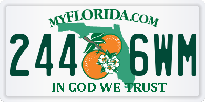 FL license plate 2446WM