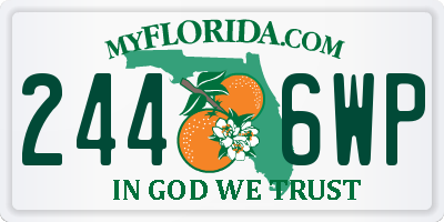 FL license plate 2446WP