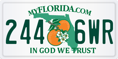 FL license plate 2446WR