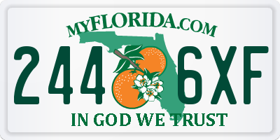 FL license plate 2446XF