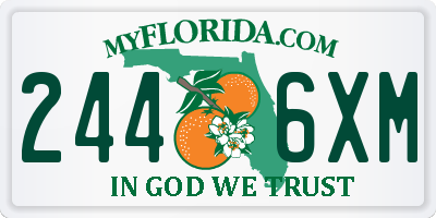 FL license plate 2446XM