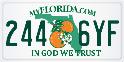 FL license plate 2446YF