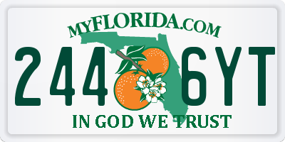 FL license plate 2446YT