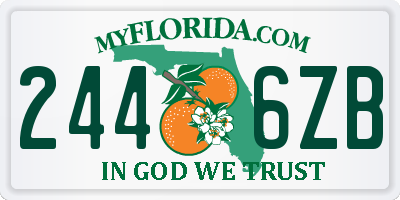 FL license plate 2446ZB