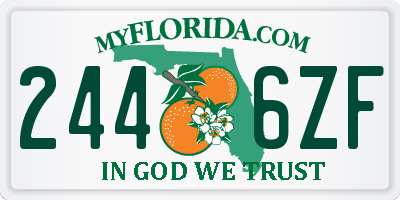 FL license plate 2446ZF