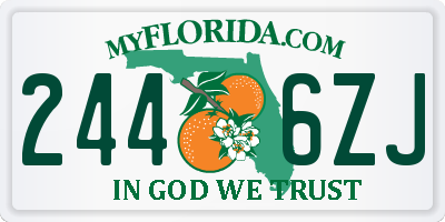 FL license plate 2446ZJ