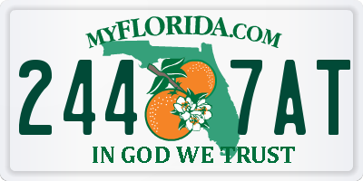 FL license plate 2447AT